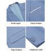 COOFANDY Mens Blazer Casual Two Buttons Sport Coat Slim Fit Lightweight Suit Jackets(Light Blue)