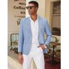 COOFANDY Mens Blazer Casual Two Buttons Sport Coat Slim Fit Lightweight Suit Jackets(Light Blue)
