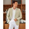 COOFANDY Mens Blazer Casual Two Buttons Sport Coat Slim Fit Lightweight Suit Jackets(Light Khaki)