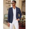 COOFANDY Mens Blazer Casual Two Buttons Sport Coat Slim Fit Lightweight Suit Jackets(Navy Blue)