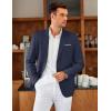 COOFANDY Mens Blazer Casual Two Buttons Sport Coat Slim Fit Lightweight Suit Jackets(Navy Blue)