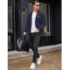 COOFANDY Mens Blazer Casual Two Buttons Sport Coat Slim Fit Lightweight Suit Jackets(Navy Blue)