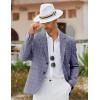 COOFANDY Men’s Blazer Casual Two Buttons Sport Coats Lightweight Suit Jacket(Checkered Blazer – Blue)