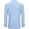 COOFANDY Men’s Blazer Casual Two Buttons Sport Coats Lightweight Suit Jacket(Checkered Blazer – Clear Blue)
