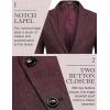 COOFANDY Men’s Blazer Casual Two Buttons Sport Coats Lightweight Suit Jacket(Dark Red)