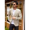 COOFANDY Men’s Blazer Casual Two Buttons Sport Coats Lightweight Suit Jacket(Light Khaki)