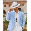 COOFANDY Men’s Blazer Casual Two Buttons Sport Coats Lightweight Suit Jacket(Sky Blue)