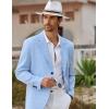 COOFANDY Men’s Blazer Casual Two Buttons Sport Coats Lightweight Suit Jacket(Sky Blue)