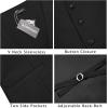 COOFANDY Men’s Business Suit Vest Casual Dress Vest Slim Fit Formal Waistcoat(Black)