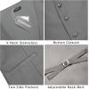 COOFANDY Men’s Business Suit Vest Casual Dress Vest Slim Fit Formal Waistcoat(Grey)