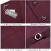 COOFANDY Men’s Business Suit Vest Casual Dress Vest Slim Fit Formal Waistcoat(Wine Red)