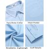 COOFANDY Men’s Button Down Long Sleeve Shirt Casual Untucked Dress Shirt Regular Fit Wedding Shirts(Angel Falls)