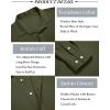 COOFANDY Men’s Button Down Long Sleeve Shirt Casual Untucked Dress Shirt Regular Fit Wedding Shirts(Army Green)