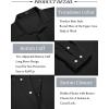 COOFANDY Men’s Button Down Long Sleeve Shirt Casual Untucked Dress Shirt Regular Fit Wedding Shirts(Black)