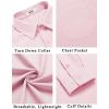 COOFANDY Men’s Button Down Long Sleeve Shirt Casual Untucked Dress Shirt Regular Fit Wedding Shirts(Icy Pink)