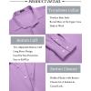 COOFANDY Men’s Button Down Long Sleeve Shirt Casual Untucked Dress Shirt Regular Fit Wedding Shirts(Lavender)