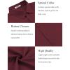 COOFANDY Men’s Button Down Shirt Short Sleeve Casual Shirts for Summer Beach Vacation Shirts(Dark Red)