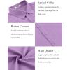 COOFANDY Men’s Button Down Shirt Short Sleeve Casual Shirts for Summer Beach Vacation Shirts(Light Purple)