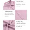 COOFANDY Men’s Button Down Shirt Short Sleeve Casual Shirts for Summer Beach Vacation Shirts(Pink)