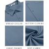 COOFANDY Men’s Button Down Shirts Short Sleeve Casual Dress Shirts Untucked Summer Shirt with Pocket(Grey Blue)