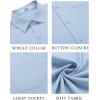 COOFANDY Men’s Button Down Shirts Short Sleeve Casual Dress Shirts Untucked Summer Shirt with Pocket(Light Blue)