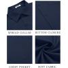 COOFANDY Men’s Button Down Shirts Short Sleeve Casual Dress Shirts Untucked Summer Shirt with Pocket(Navy Blue)