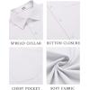 COOFANDY Men’s Button Down Shirts Short Sleeve Casual Dress Shirts Untucked Summer Shirt with Pocket(White)