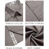 COOFANDY Men’s Button Down Shirts Short Sleeve Casual Shirts Summer Beach Shirts Vacation Wedding Shirts with Pocket(Brown)