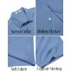 COOFANDY Mens Button Down Shirts Short Sleeve Casual Summer Beach Shirts for Men Vacation Wedding Linen Shirt(Blue)