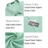 COOFANDY Mens Button Down Shirts Short Sleeve Casual Summer Beach Shirts for Men Vacation Wedding Linen Shirt(Bright Green)