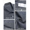 COOFANDY Mens Button Down Shirts Short Sleeve Casual Summer Beach Shirts for Men Vacation Wedding Linen Shirt(Gray& Blue)