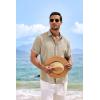 COOFANDY Mens Button Down Shirts Short Sleeve Casual Summer Beach Shirts for Men Vacation Wedding Linen Shirt(Khaki)