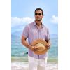 COOFANDY Mens Button Down Shirts Short Sleeve Casual Summer Beach Shirts for Men Vacation Wedding Linen Shirt(Lavender)