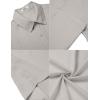 COOFANDY Mens Button Down Shirts Short Sleeve Casual Summer Beach Shirts for Men Vacation Wedding Linen Shirt(Light Gray)