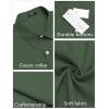 COOFANDY Mens Button Down Shirts Short Sleeve Casual Summer Beach Shirts for Men Vacation Wedding Linen Shirt(Linen – Army Green)