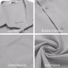 COOFANDY Mens Button Down Shirts Short Sleeve Stain Shield Dress Shirts Business Casual Shirt with Pocket(Grey)