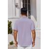 COOFANDY Mens Button Down Shirts Short Sleeve Stain Shield Dress Shirts Business Casual Shirt with Pocket(Lavender)