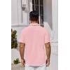 COOFANDY Mens Button Down Shirts Short Sleeve Stain Shield Dress Shirts Business Casual Shirt with Pocket(Pink)
