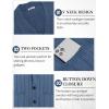 COOFANDY Men’s Cardigan Sweater Cable Knit V Neck Button up Sweaters Ribbed Cardigan Sweater with Pockets(Blue)