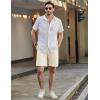 COOFANDY Mens Casual Beach Shorts Summer Elastic Waist Shorts Lightweight Drawstring Golf Shorts(Light Khaki)