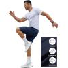 COOFANDY Mens Casual Beach Shorts Summer Elastic Waist Shorts Lightweight Drawstring Golf Shorts(Navy Blue (1 Pack of 1))