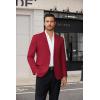 COOFANDY Men’s Casual Blazer Lightweight Suit Jacket Slim Fit Sport Coats for Men(Dark Red)