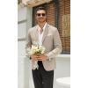 COOFANDY Men’s Casual Blazer Lightweight Suit Jacket Slim Fit Sport Coats for Men(Khaki)