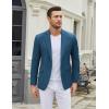 COOFANDY Men’s Casual Blazer One Button Sport Coat Slim Fit Lightweight Suit Blazer Jacket(Blue)