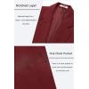 COOFANDY Men’s Casual Blazer One Button Sport Coat Slim Fit Lightweight Suit Blazer Jacket(Wine Red)