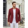 COOFANDY Men’s Casual Blazer One Button Sport Coat Slim Fit Lightweight Suit Blazer Jacket(Wine Red)