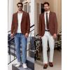COOFANDY Men’s Casual Blazer Slim Fit Lightweight Sport Coats One Button Suit Jacket Dress Blazer Jackets(Dark Red)