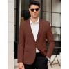 COOFANDY Men’s Casual Blazer Slim Fit Lightweight Sport Coats One Button Suit Jacket Dress Blazer Jackets(Dark Red)