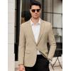 COOFANDY Men’s Casual Blazer Slim Fit Lightweight Sport Coats One Button Suit Jacket Dress Blazer Jackets(Light Khaki)