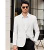 COOFANDY Men’s Casual Blazer Slim Fit Lightweight Sport Coats One Button Suit Jacket Dress Blazer Jackets(White)